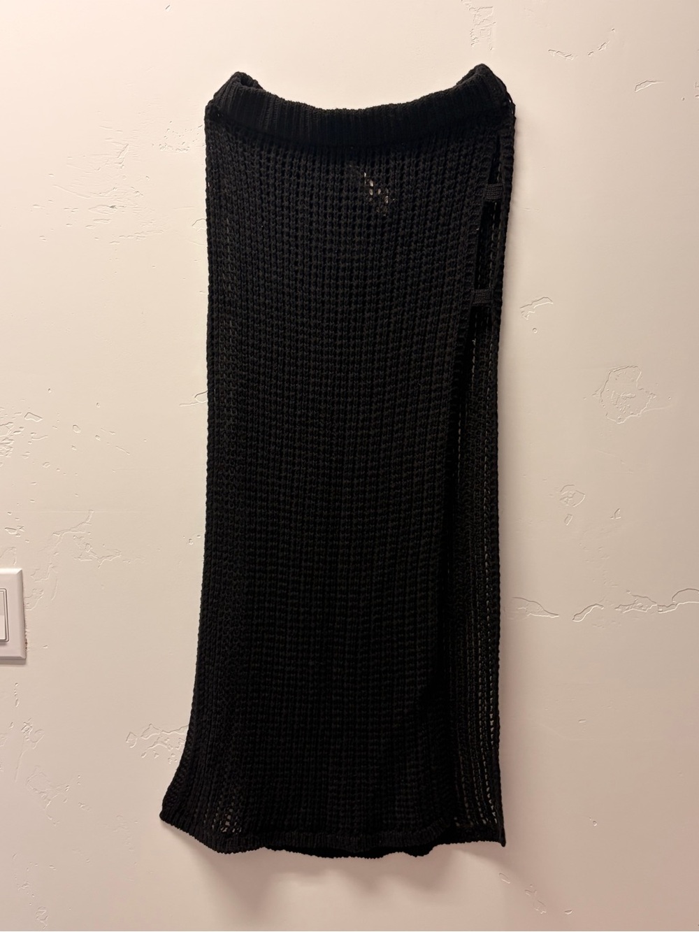 Black Knit Maxi Skirt Swim Coverup